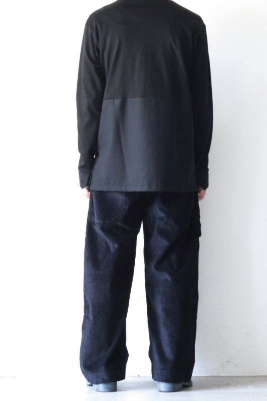 低廉 STUDIO NICHOLSON ボトム S コーデュロイ BLK 無地