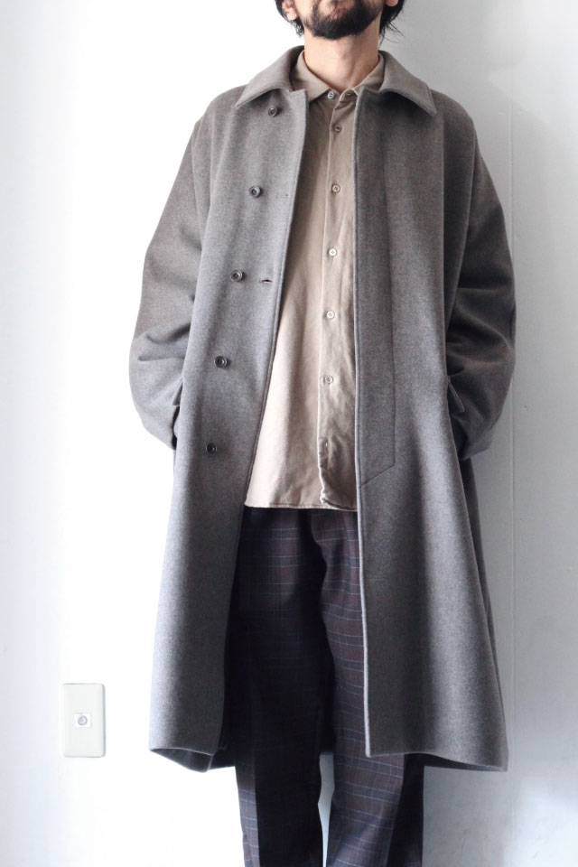 UNUSED アンユーズド 18AW 日本製 Wool and hemp / Overcoat. フーデッドメルトンオーバーコート US1478 2 ベージュ アウター【UNUSED】