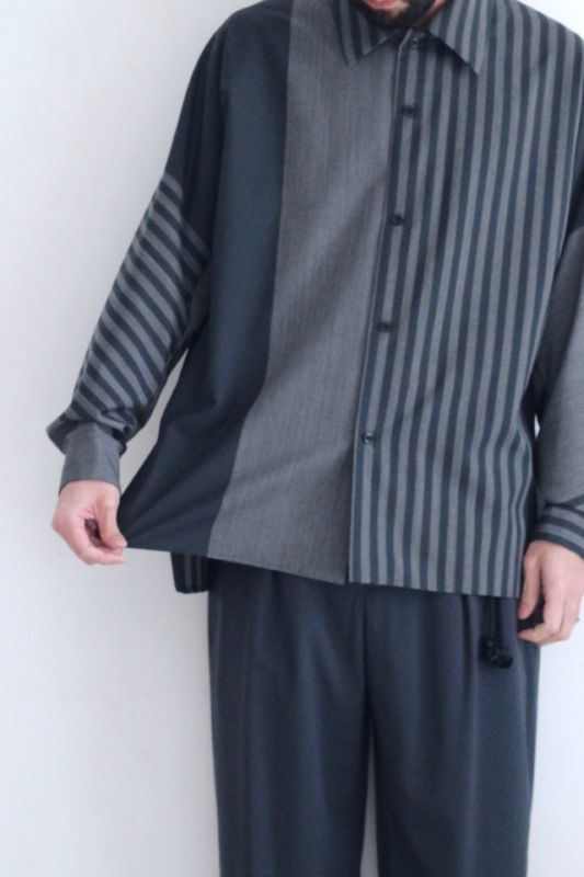 ETHOSENS(エトセンス) / PANEL STRIPE SHIRT / E119-302（パネル