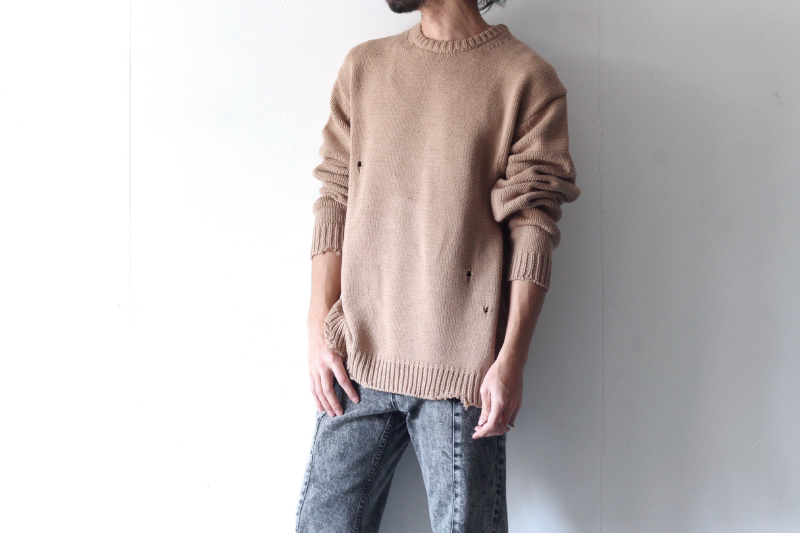 soe(ソーイ) / ダメージニット<CREWNECK GRUNGY SWEATER / 1201-10-001