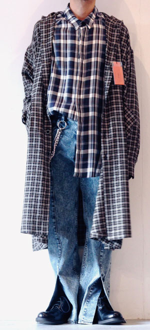 SISE(シセ) / バルーンチェックシャツ:BALLOON CHECK SHIRT[20SS-SZ-SH ...