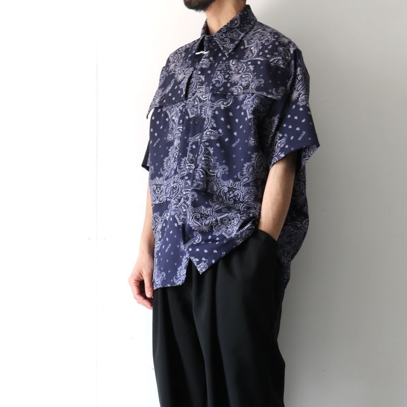 クリアランス セール 新品 ヨシオクボ / TILE L/S SHIRTS タイルシャツ