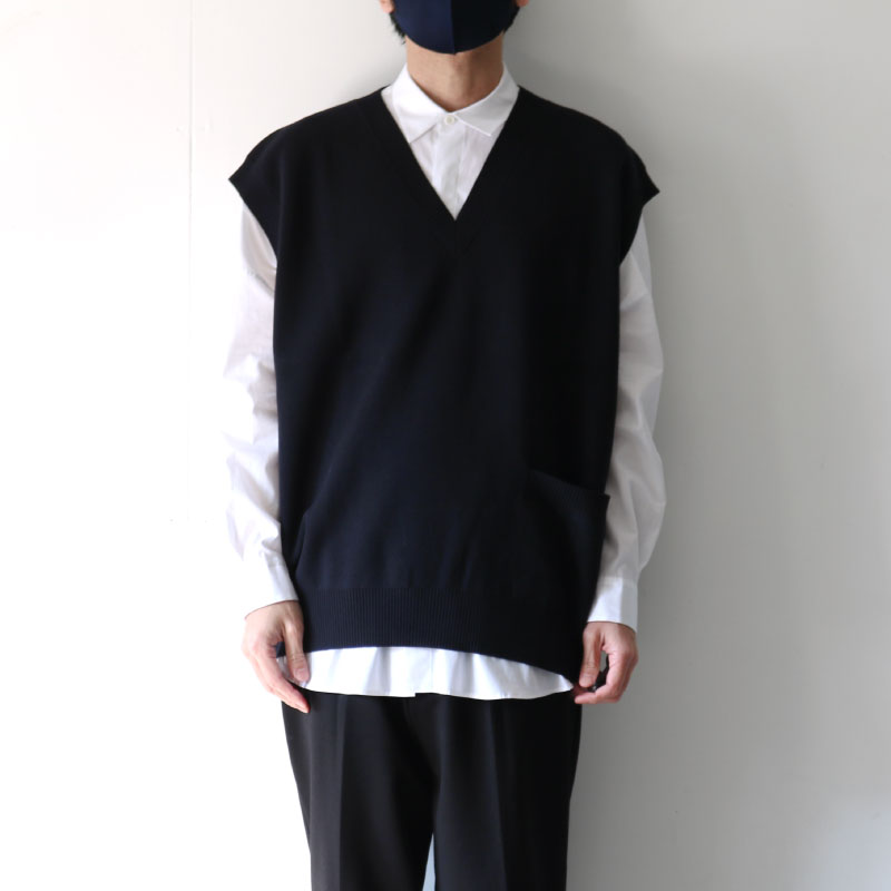 史上一番安い STUDIO NICHOLSON 12GG Merino Knit Vest♪ ベスト/ジレ