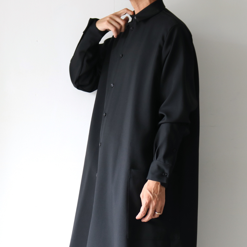 ヘルムートラングSise シセ  ロング シャツ 長袖ブラック サイズ1  コート ビッグサイズ